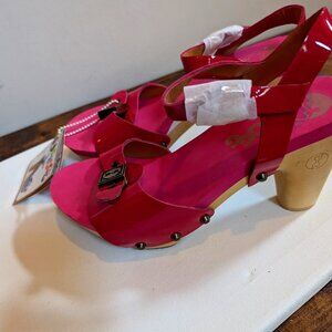 NWT Flogg Fantastic Magenta/Pink leather Barbie like sandals 7.5